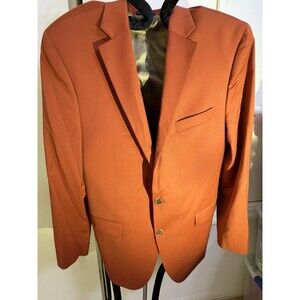 Turnbury Classic Fit Solid Sport Coat Blazer 44L, 2-button, Wool/Spandex
